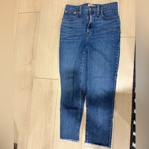 Madewell Women's Straight Leg Blue Jeans